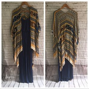 Anthropologie tank dress kimono combo